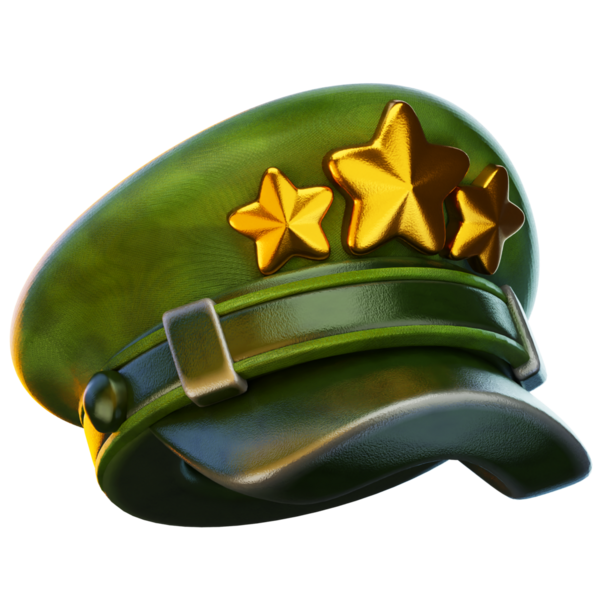 asker şapkası 3d resim simgesi, şapka illüstrasyonu