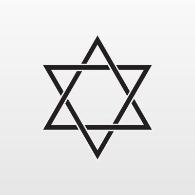 Yassı David yıldızı, vektör simgesi