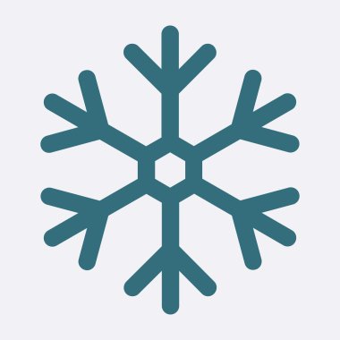 Düz Kar mavisi Simge Vektörü