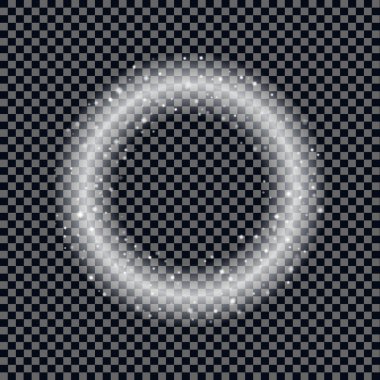 Yuvarlak parlak çerçeve arka plan. Noel yıldızı efektleri. Eps10' da. Vektör çizimi