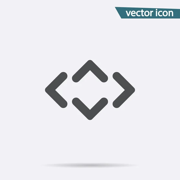 Flecha icono signo vectorial — Vector de stock