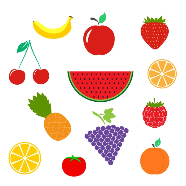 Icono de frutas. Icono de frutas vector. Icono de frutas plano. Aplicación icono de frutas. Web icono de frutas. Logo icono de frutas. Signo de icono de frutas. Icono de frutas ui. Diseño de iconos de frutas. Icono de frutas eps. Icono de frutas arte. Frutas . — Archivo Imágenes Vectoriales