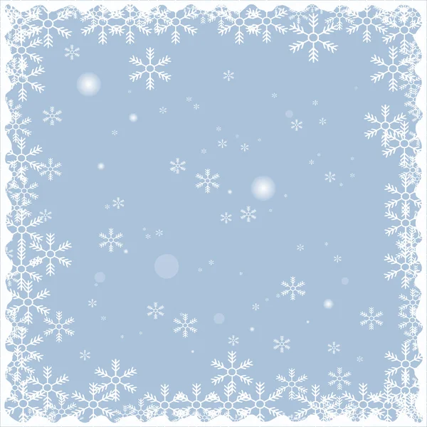 Vánoční sněhové vločky izolované na modrém pozadí. EPS 10. Vektorová ilustrace — Stockový vektor