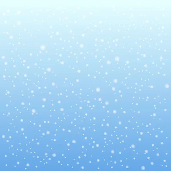 Padající sníh na modrém pozadí. Vektorové ilustrace — Stockový vektor