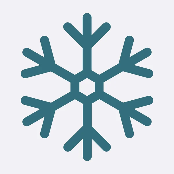 Plat sneeuw blauw pictogram vector — Stockvector