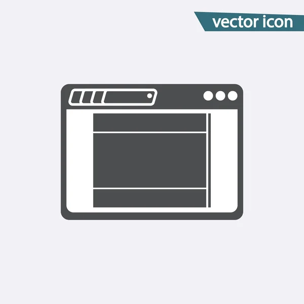 Página de aterrizaje plana Icono Vector . — Archivo Imágenes Vectoriales