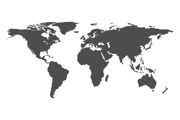 Cinza mapa do mundo semelhante. Mapa do mundo em branco. Vetor de mapa mundial. Mapa do mundo plano. Modelo de mapa mundial. Objeto de mapa mundial. Mapa do mundo Eps. Infográfico do mapa do mundo. Mapa do mundo limpo. Arte do mapa mundial. Cartão do mapa mundial — Vetor de Stock