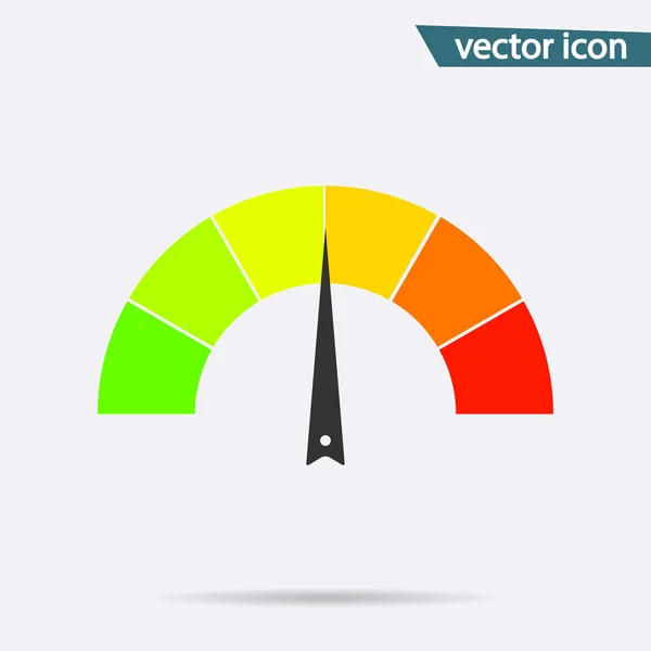 Tacómetro o velocímetro icon.tacómetro o icono del velocímetro Vector. icono del velocímetro Art. tacómetro o icono del velocímetro eps. tacómetro o icono del velocímetro Señal. barra de medición de rendimiento coche . — Archivo Imágenes Vectoriales