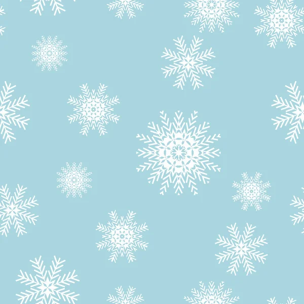Bezesné sněhové vločky pro zimní a vánoční téma. Sníh na pozadí. Eps10. Vektorová ilustrace. — Stockový vektor