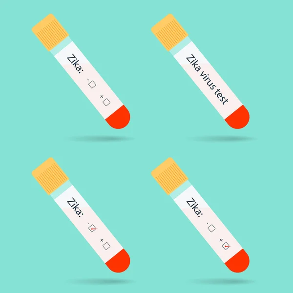 Blood sample for Zika virus test. Eps10. Zika icon vector. Zika icon JPG. Zika icon JPEG. Zika icon Image. Zika icon Picture. Zika icon flat Vector illustration. — Stock Vector