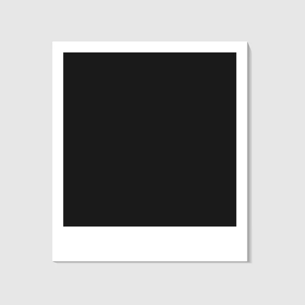 Moldura polaroid da foto em branco isolada no fundo branco, sombra —  Vetores de Stock