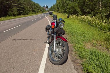 Hyvinkaa, Finlandiya - 16 Temmuz. 2025: Honda VT600 Shadow VLX motosikleti.