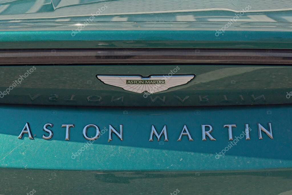 Vallila, Helsinki, Finland - August 4. 2025: Aston Martin logo.