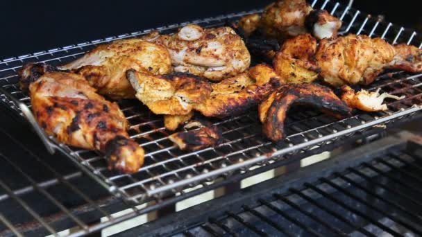 Grilled Tandoori chicken — Stock Video