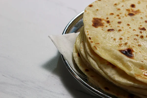 Buttered warm Kulcha — Stock Photo, Image