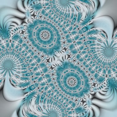 Mavi ve Beyaz Soyut.