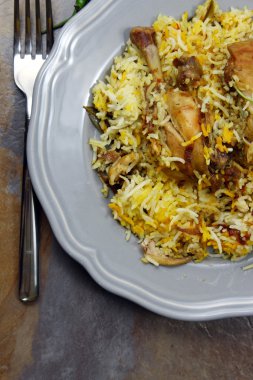 Baharatlı tavuk Biryani