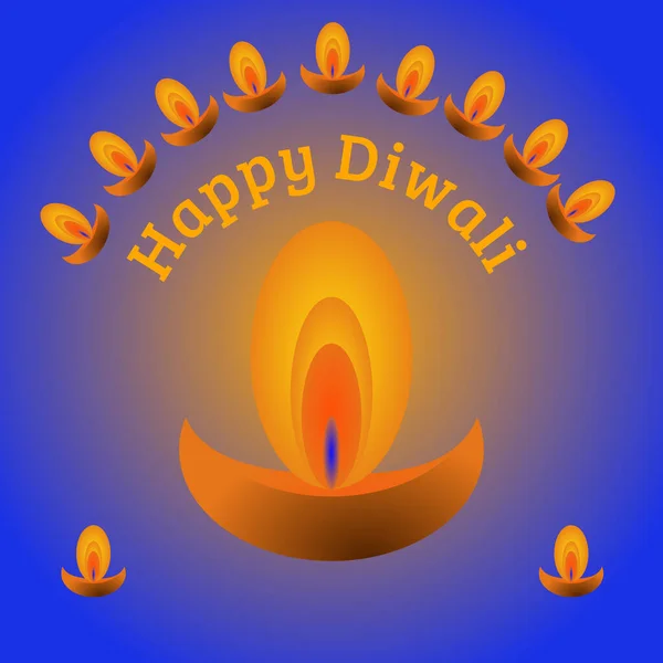 Diwali问候语快乐Diwali — 图库照片