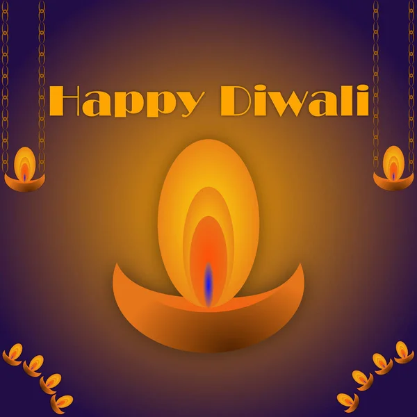 Saludo Diwali Con Mensaje Happy Diwali —  Fotos de Stock