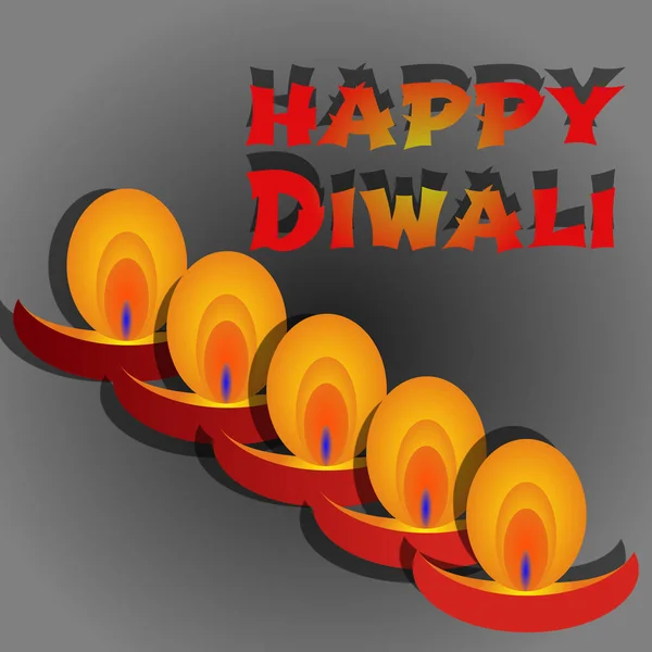 Saludo Diwali Con Mensaje Happy Diwali — Foto de Stock