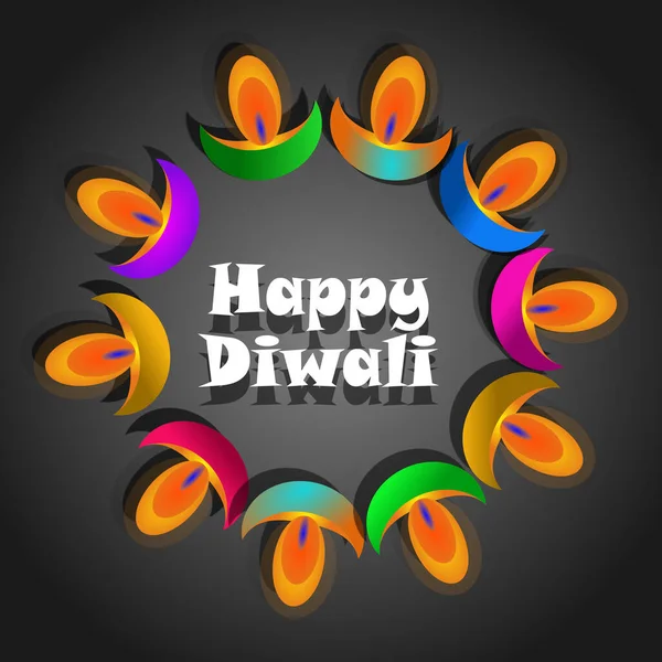 Diwali Gruß Mit Botschaft Happy Diwali — Stockfoto