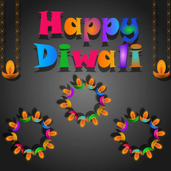 Diwali Gruß Mit Botschaft Happy Diwali — Stockfoto