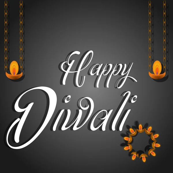 Diwali Hälsning Med Ett Meddelande Happy Diwali — Stockfoto