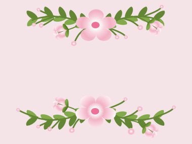 Kopya alanı olan bahar mevsimi için bir çiçek çerçevesi.