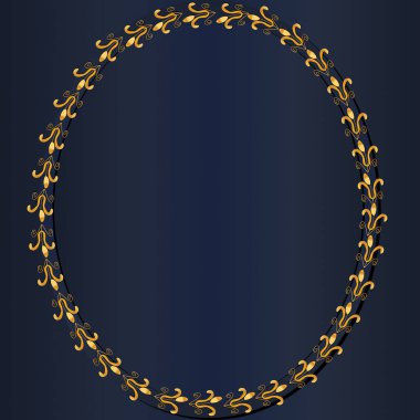 Arkaplan, davetiyeler, kartlar, premium şablonlar için altın soyut Mandal süsleme deseni.