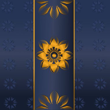 Arkaplan, davetiyeler, kartlar, premium şablonlar için altın soyut Mandal süsleme deseni.