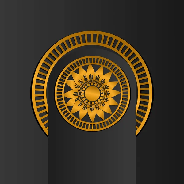Золотий Абстрактний Мандатний Візерунок Фону Запрошень Карт Шаблонів Преміум Класу — стоковий вектор