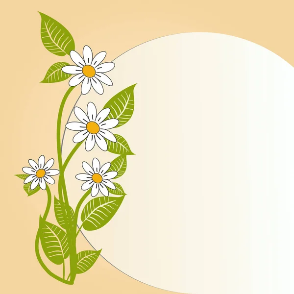 Квітковий Фон Вінтажними Квітами Векторний Дизайн Простір Копіювання — стоковий вектор