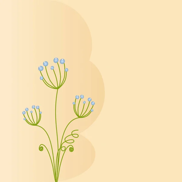 Квітковий Фон Вінтажними Квітами Векторний Дизайн Простір Копіювання — стоковий вектор