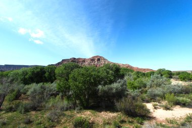 Utah 'taki dağlar Zion Ulusal Parkı yakınlarında, Utah ABD.