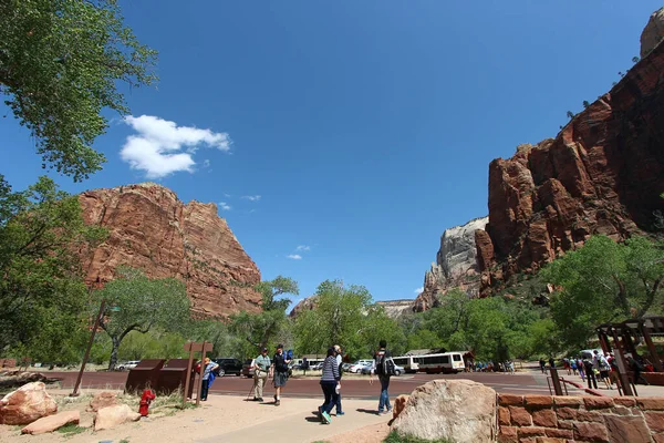 Zion National park, Visitor\'s center. - Editorial Image. Zion, Utah, USA - April 7th 2015