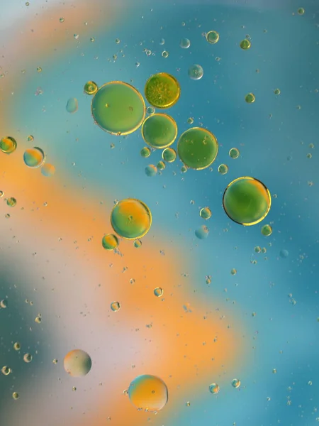 Abstract Oil Globules Water Background Filling Frame — Stock Photo, Image