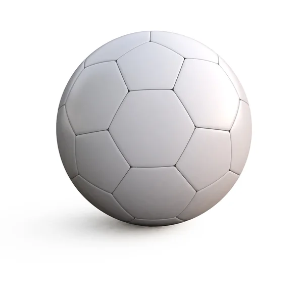 Illustrazione 3D di un pallone da calcio bianco — Foto Stock