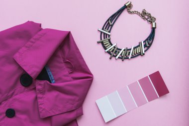 Jacket, accessories and color card