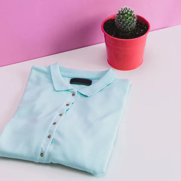 polo t-shirt and cactus