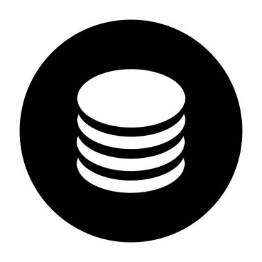 Siyah veritabanı vektör simgeler