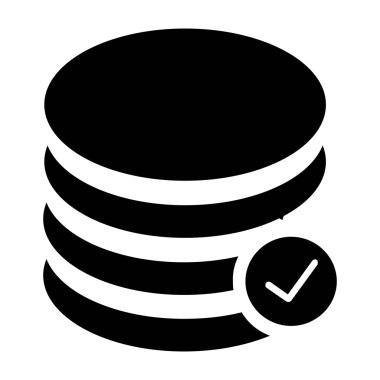 Siyah veritabanı vektör simgeler