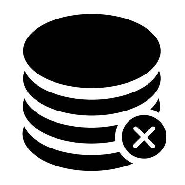 Siyah veritabanı vektör simgeler