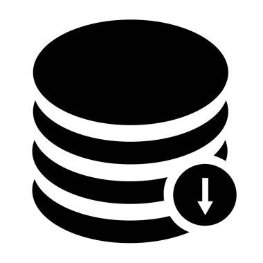 Siyah veritabanı vektör simgeler