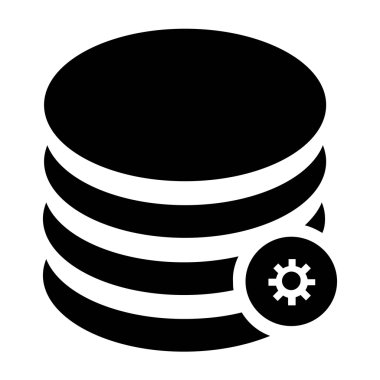 Siyah veritabanı vektör simgeler