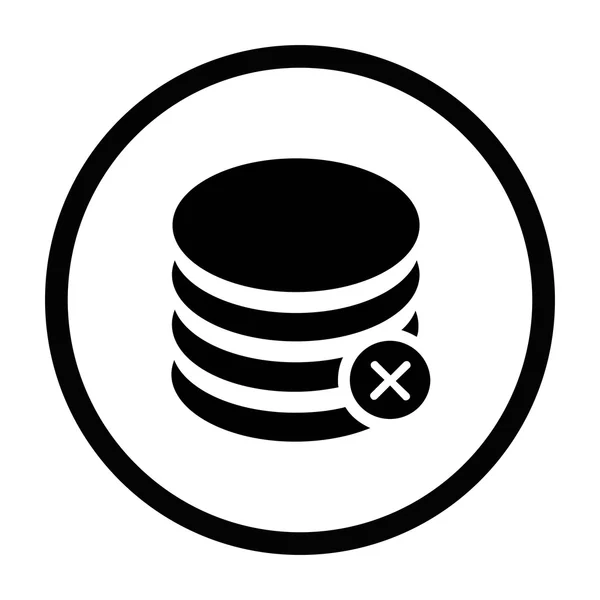 Black Database Vector Icons — Stock Vector
