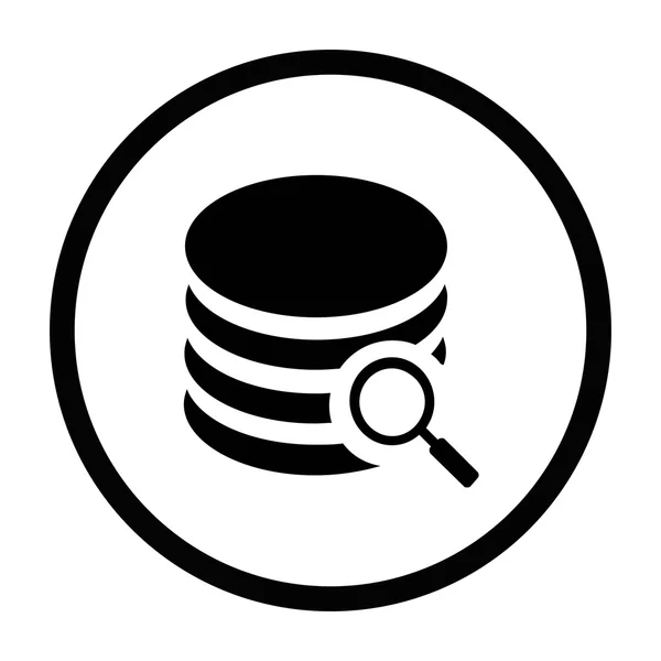 Black Database Vector Icons — Stock Vector