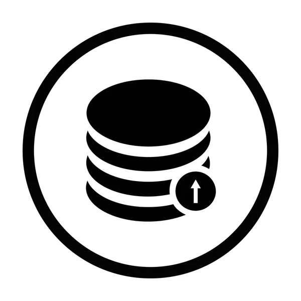 Base de datos negra Vector Iconos — Vector de stock