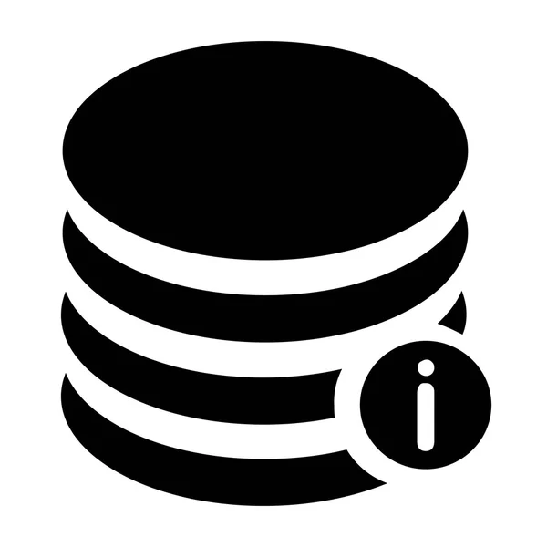 Base de datos negra Vector Iconos — Vector de stock
