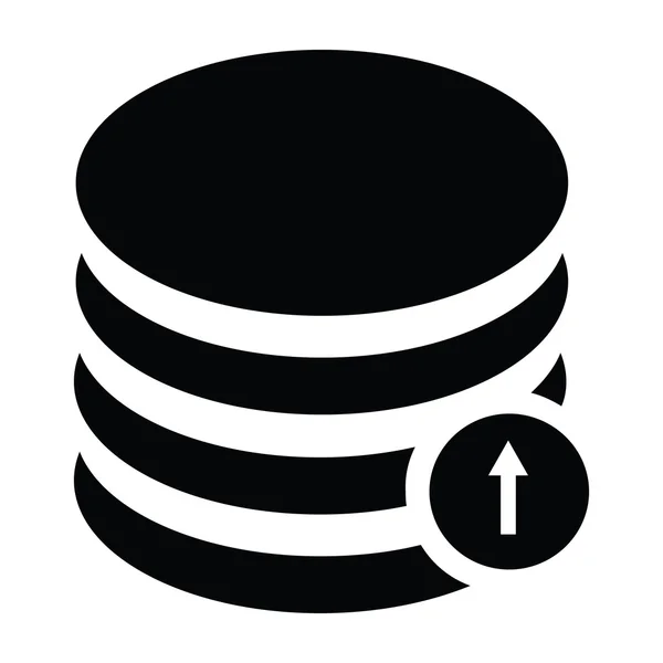 Base de datos negra Vector Iconos — Vector de stock