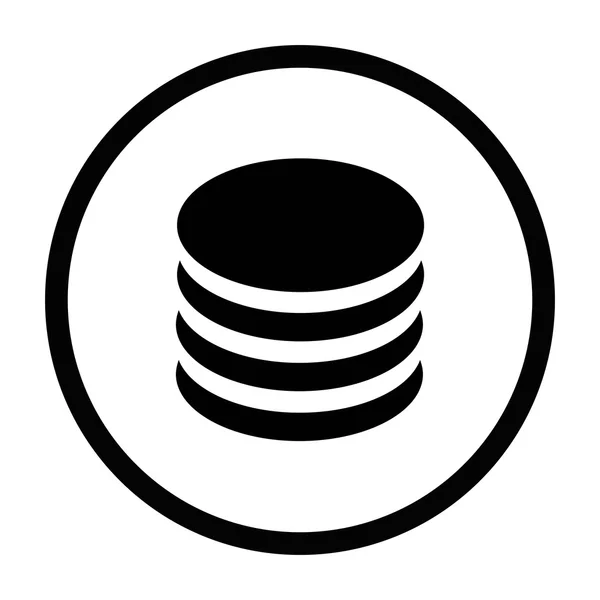 Icone vettoriali del database nero — Vettoriale Stock